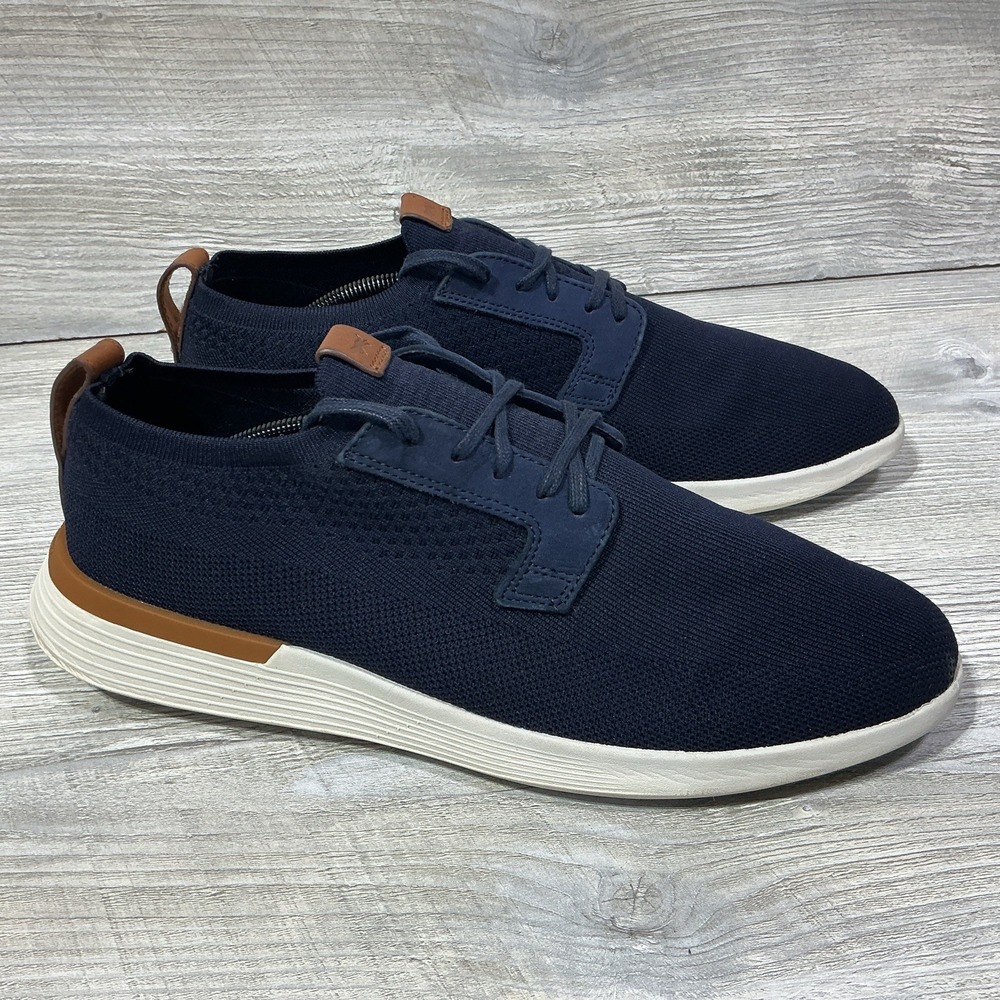 Wolf & Shepherd Mens Size 12 Navy SwiftKnit Derby Knit Sneakers Casual Shoes